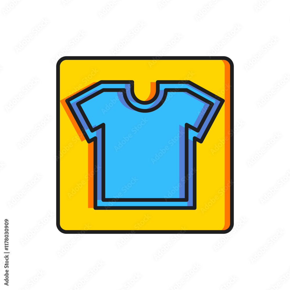Color Sewing pattern icon isolated on white background. Markings for sewing. Flat filled outline style with shadow. Vector Color Sewing pattern icon isolated on white background. Markings for sewing. Flat filled outline style with shadow. Vector
