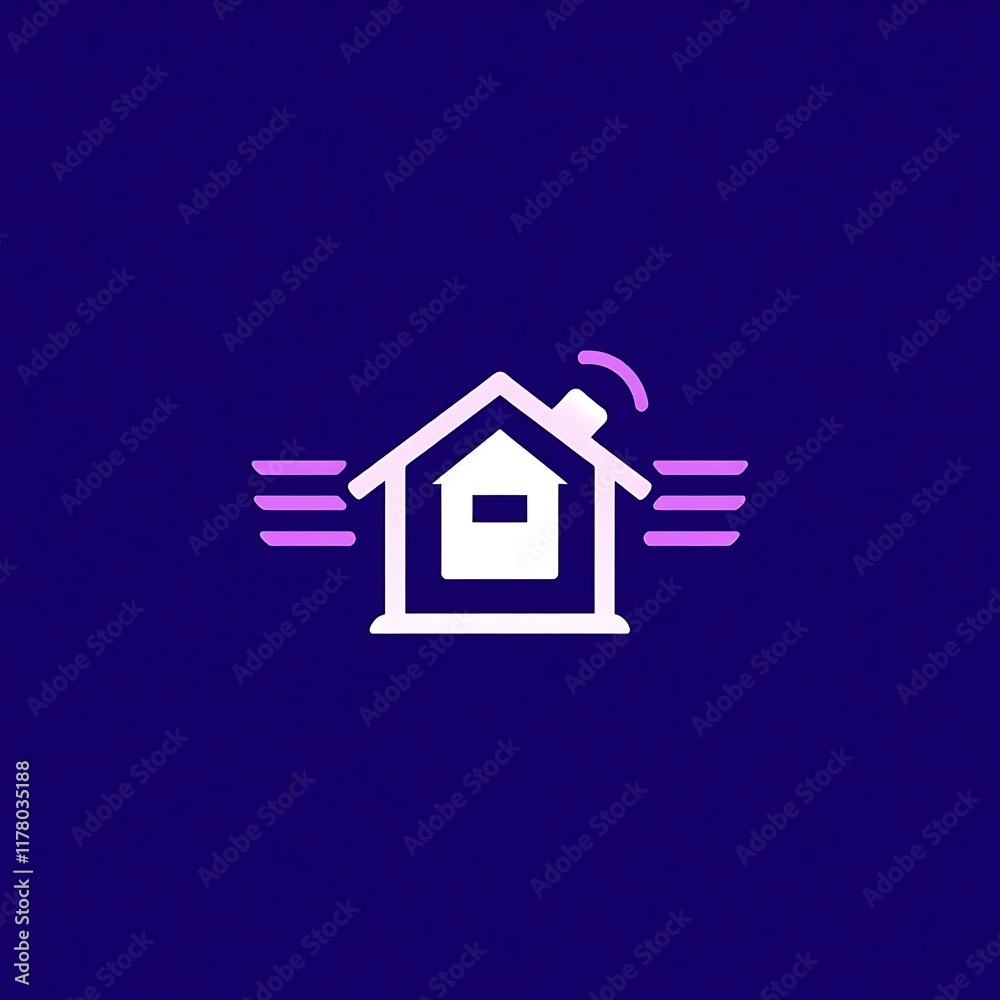 Home Delivery Icon: A simple and modern icon depicting a house with wings, representing fast and reliable delivery services. Perfect for mobile apps, websites, and branding. Home Delivery Icon: A simple and modern icon depicting a house with wings, representing fast and reliable delivery services. Perfect for mobile apps, websites, and branding.