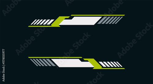Wrap Design for Car Vector. Sport stripes, racing vehicle stickers. Racing stickers for tuning