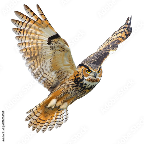 Majestic owl in graceful flight photo