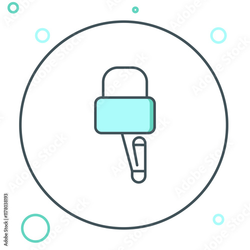 Line Lockpicks or lock picks for lock picking icon isolated on white background. Colorful outline concept. Vector