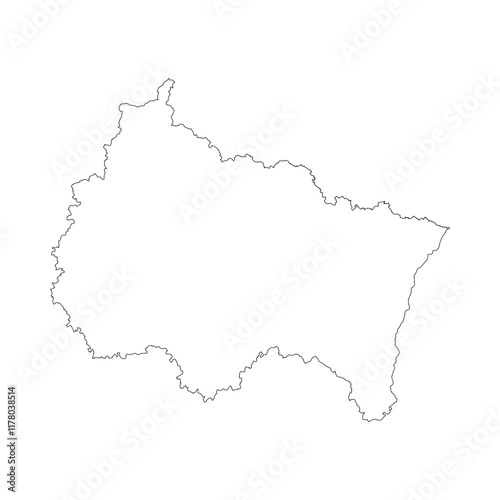 Grand Est region blank outline map photo