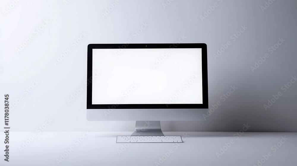 A computer screen with an online advertisement for a fashion brand on a white isolated background A computer screen with an online advertisement for a fashion brand on a white isolated background