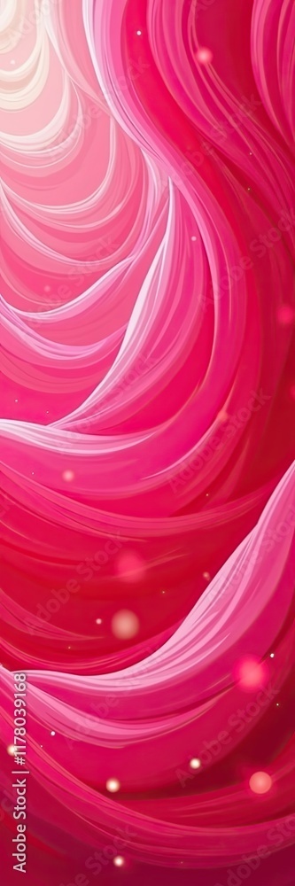 Fototapeta premium Abstract Pink Swirls with Glittering Accents Perfect for Valentine,s Day Background
