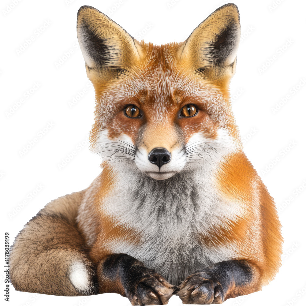 Fototapeta premium Friendly fox posing with calm expression