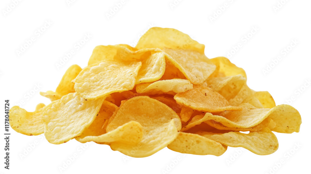 Potato chips, isolated on transparent background Potato chips, isolated on transparent background