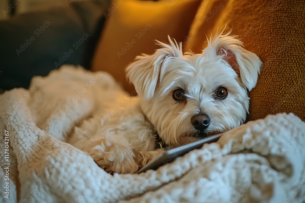 Individual working from home with pets Individual working from home with pets
