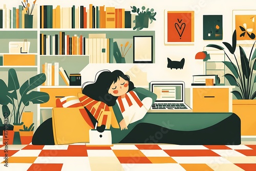Remote worker enjoying work-life balance
