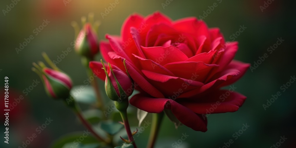 A stunning close-up of a vibrant red rose, symbolizing love and passion, perfect for Valentine's Day celebrations, romantic occasions, and floral arrangements. A stunning close-up of a vibrant red rose, symbolizing love and passion, perfect for Valentine's Day celebrations, romantic occasions, and floral arrangements.