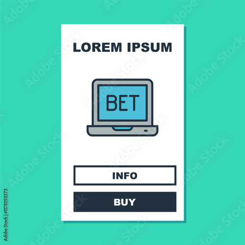 Filled outline Online sports betting icon isolated on turquoise background. Sport bet bookmaker. Betting online make money. Vector