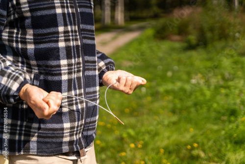 Man Dowsing for Water photo