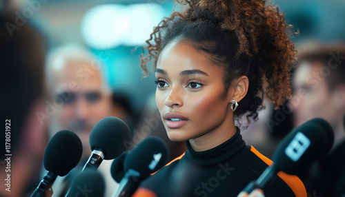 super model at an interview
