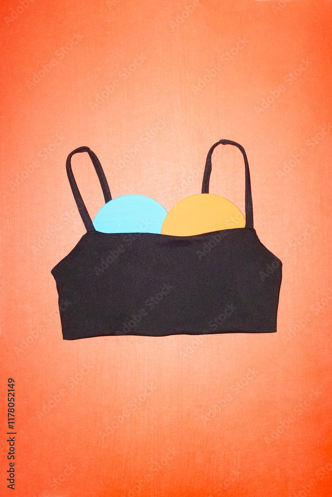 Sport exercise workout training bra with geometric objects as boobs Sport exercise workout training bra with geometric objects as boobs