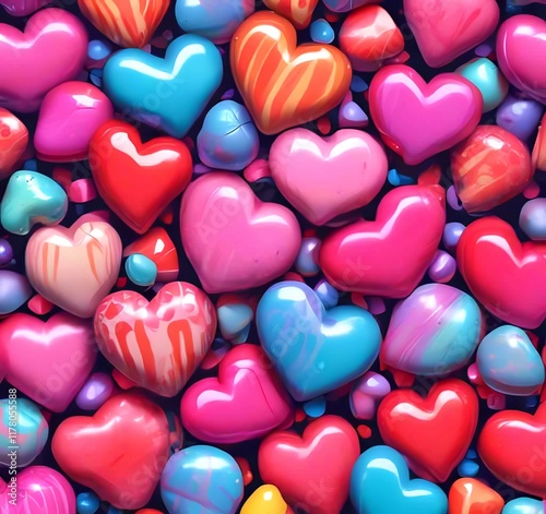 Illustration of Heart shape candy.