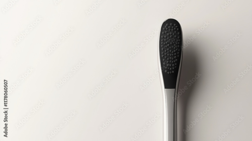 Modern shower head with black silicone nozzles on white background. Modern shower head with black silicone nozzles on white background.