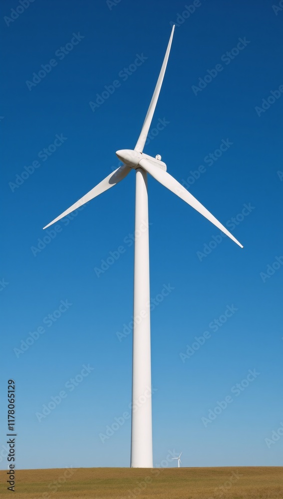 Modern wind turbine stands tall as symbol of renewable energy and sustainability within clean power movement Clean Energy Sustainable Design Modern wind turbine stands tall as symbol of renewable energy and sustainability within clean power movement Clean Energy Sustainable Design