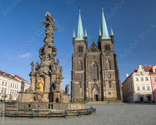 Church in Chrudim town square Czech Republic photo