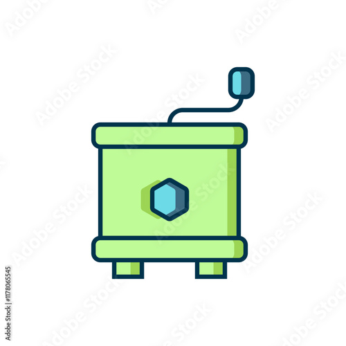 Filled outline Honey extractor icon isolated on white background. Mechanical device for honey extraction from honeycombs. Flat filled outline style with shadow. Vector