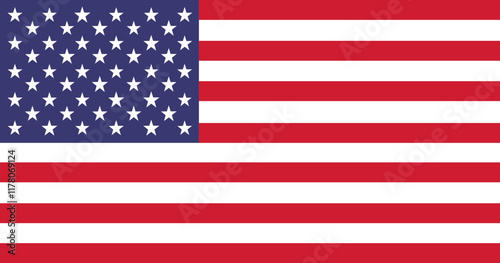 United States of America flag. The correct proportions and color