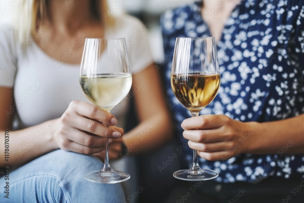 Enjoying a relaxing evening with red and white wine in a cozy ambiance with friends Enjoying a relaxing evening with red and white wine in a cozy ambiance with friends