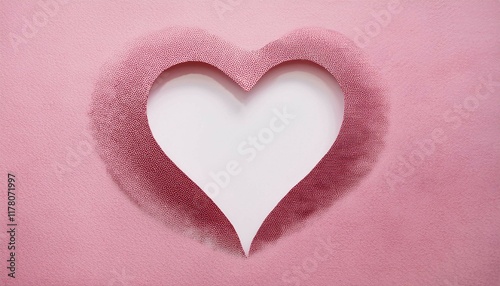 pink heart on wood