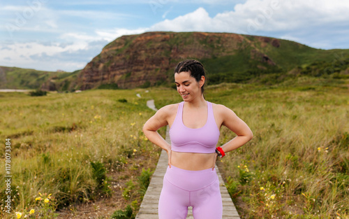 Smiling Woman Outdoors photo