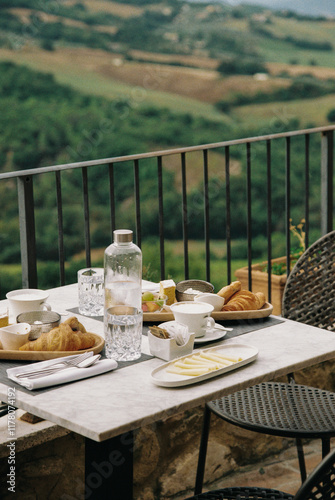 A delightful breakfast with a stunning view photo