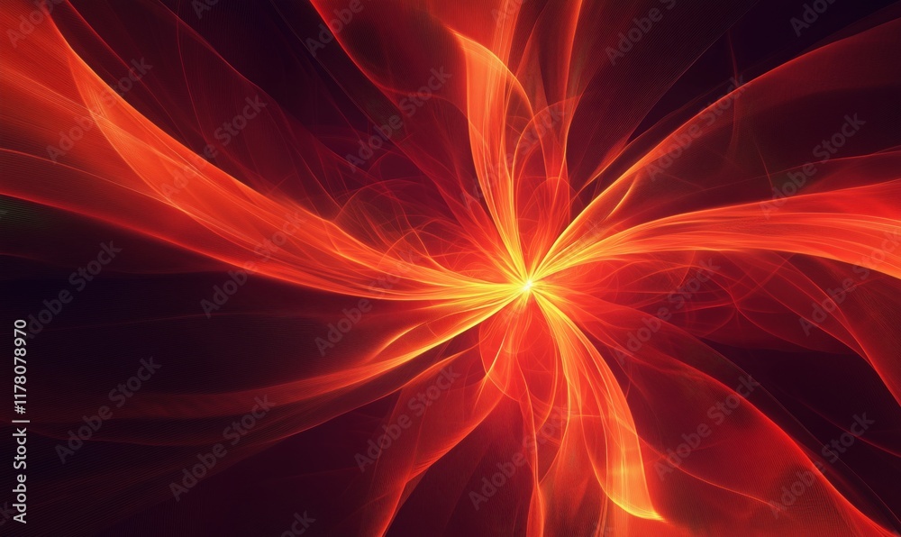 Vibrant abstract digital art with fiery red and orange swirls, dynamic light patterns, and intricate textures creating a sense of energy and movement Vibrant abstract digital art with fiery red and orange swirls, dynamic light patterns, and intricate textures creating a sense of energy and movement