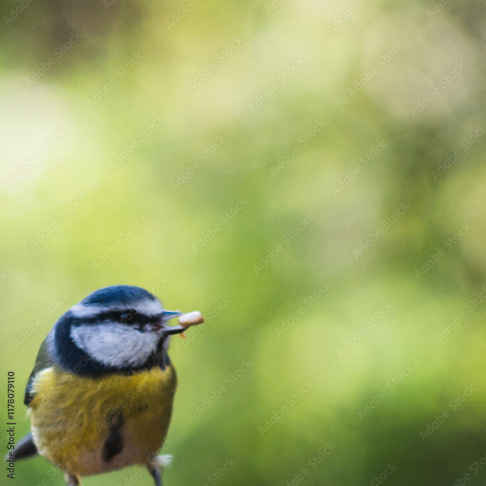 Fototapeta premium Blue tit with bokeh background