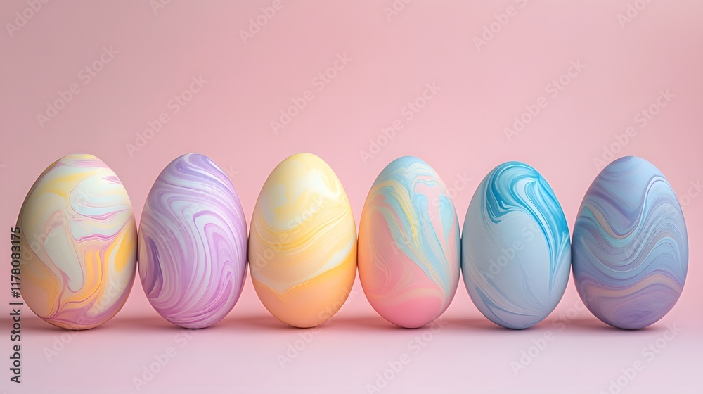 Marbled Easter Egg Color Structures in pastel tones Marbled Easter Egg Color Structures in pastel tones