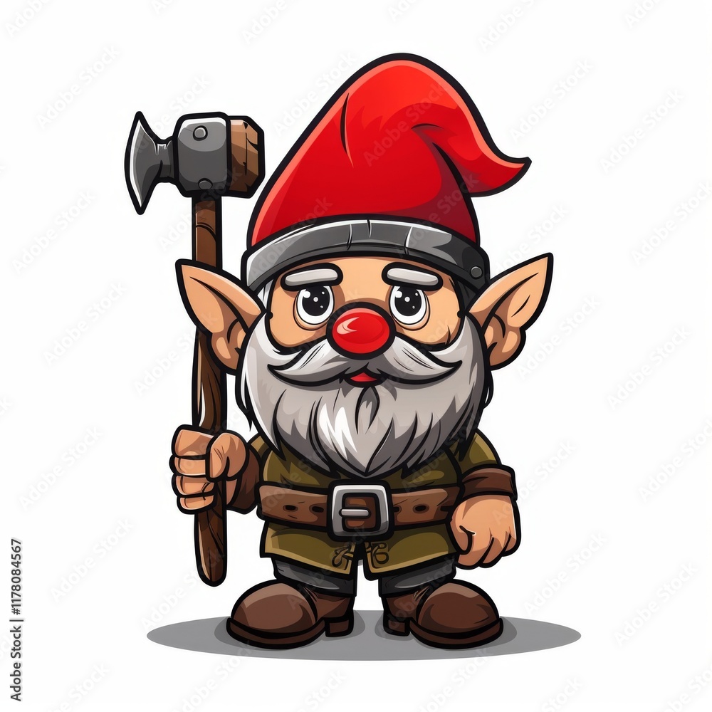 Naklejka premium Dwarf 2d Flat Logo Icon