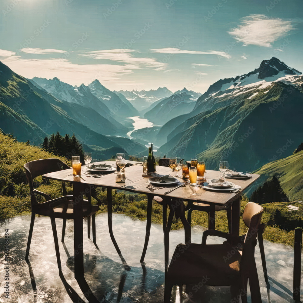 Fototapeta premium Swiss Alps Scenic Wonders