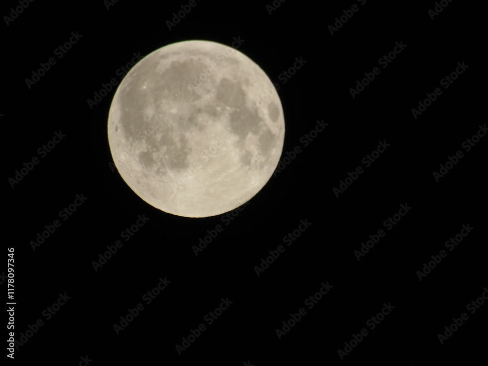 Full moon in black sky Full moon in black sky