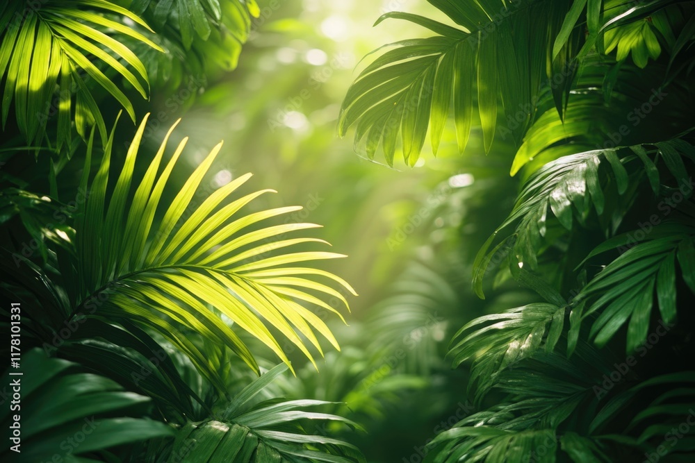 A dense jungle with abundant leaves and foliage A dense jungle with abundant leaves and foliage