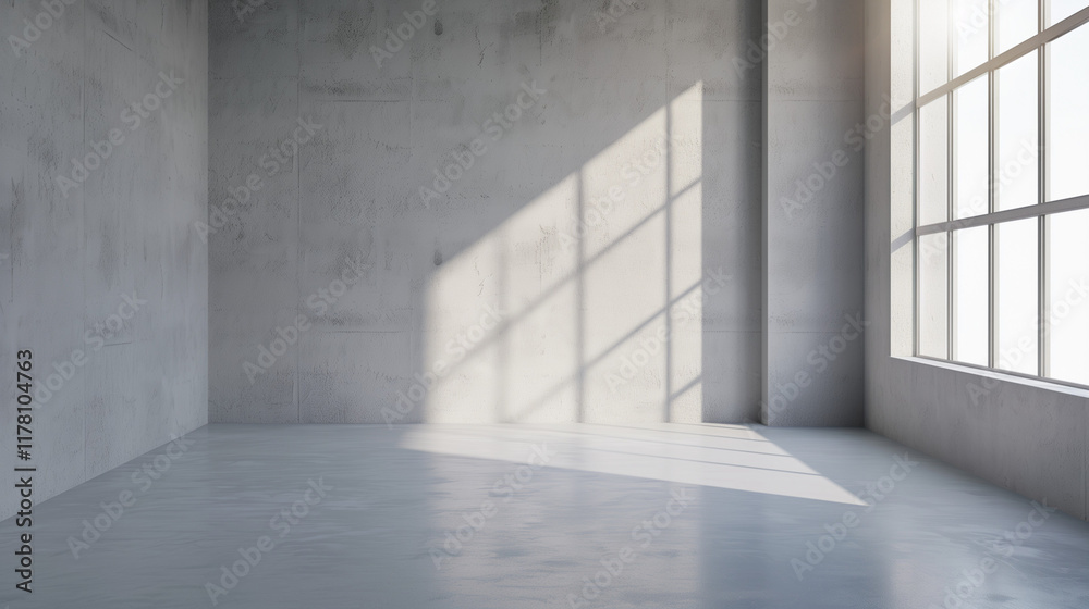 Fototapeta premium A 3D lightbox creates a gray studio backdrop for stock photo shoots 