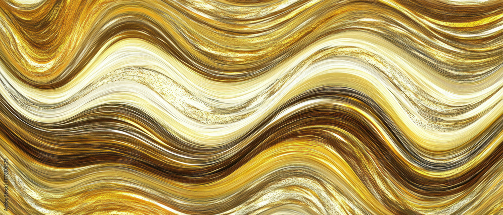Layered textures create a dynamic metallic sheen background with rich golden tones Layered textures create a dynamic metallic sheen background with rich golden tones