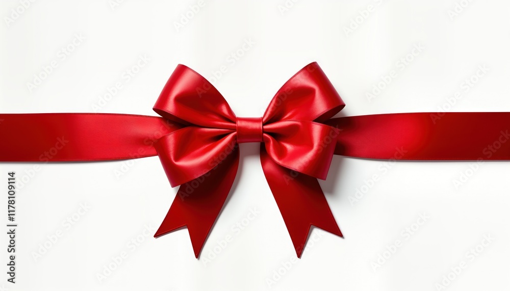 Red bow tie with ribbon on white background. Elegant decoration for gifts celebrations. Perfect for birthdays anniversaries valentines day. Shiny textile item suitable for clip art projects. Simple, Red bow tie with ribbon on white background. Elegant decoration for gifts celebrations. Perfect for birthdays anniversaries valentines day. Shiny textile item suitable for clip art projects. Simple,