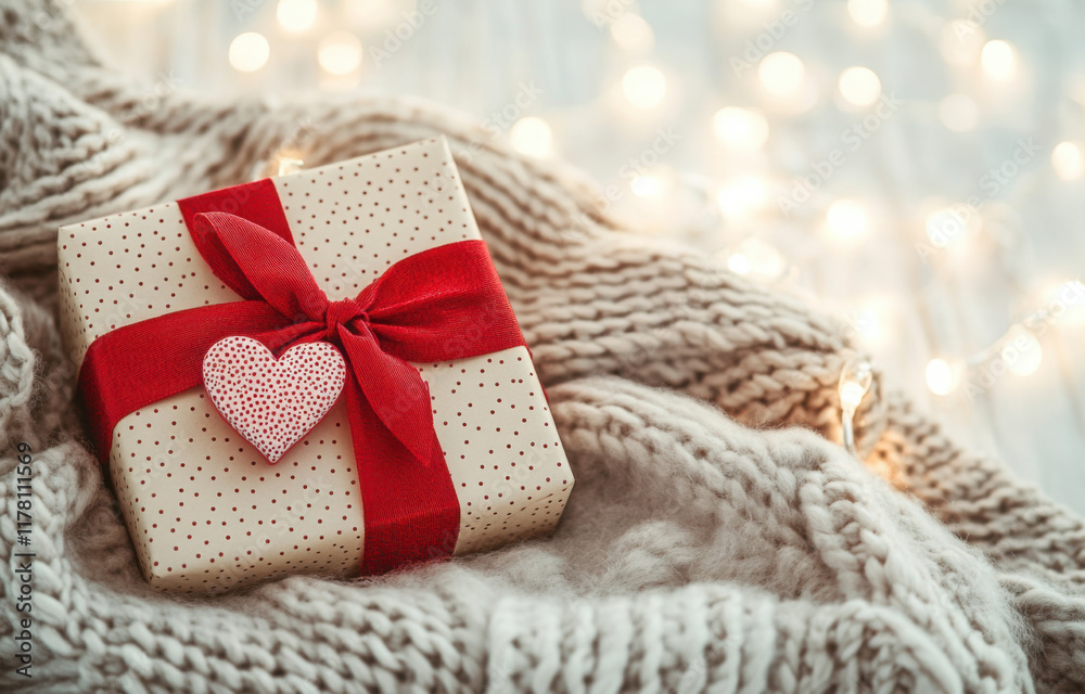 Background holiday, gift in a beautiful box with a heart .
Background holiday, gift in a beautiful box with a heart .