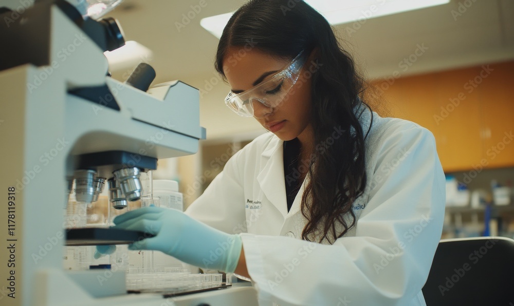 Obraz premium A medical laboratory technician conducts advanced laboratory tests