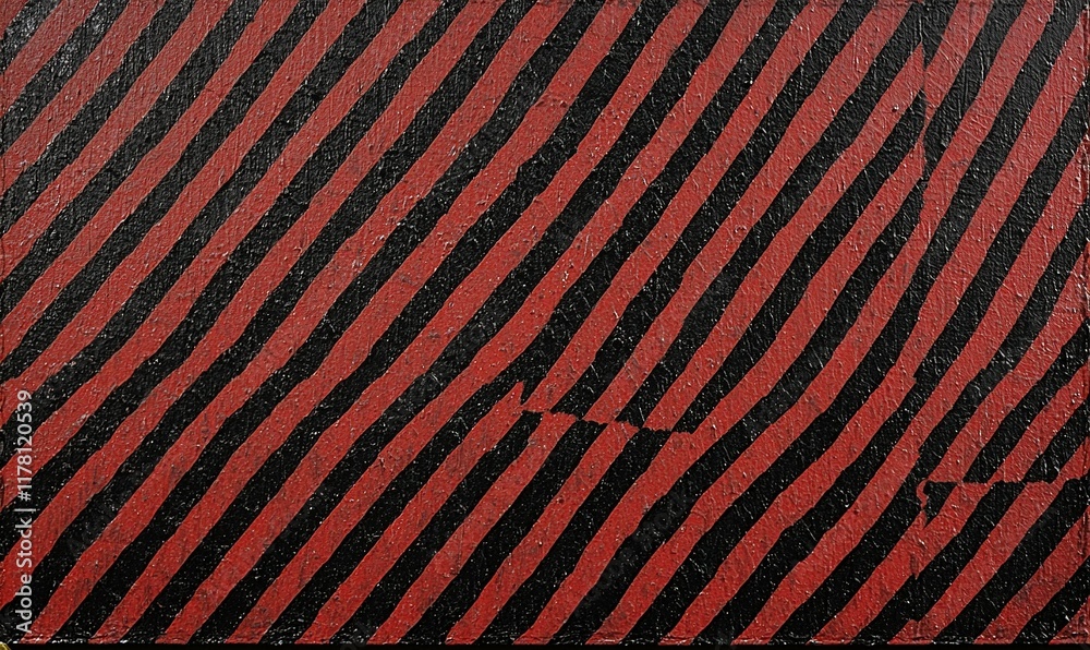 Red and black diagonal stripes background texture, ideal for safety or warning signs. Red and black diagonal stripes background texture, ideal for safety or warning signs.