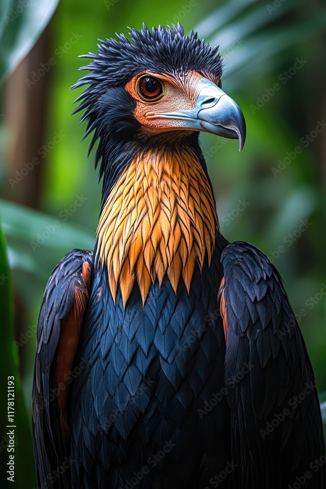 Fototapeta premium A close-up shot of a bird of prey's face, with sharp talons and piercing eyes