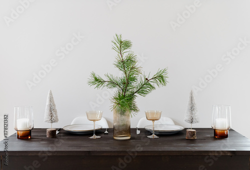 Minimal Christmas table  photo