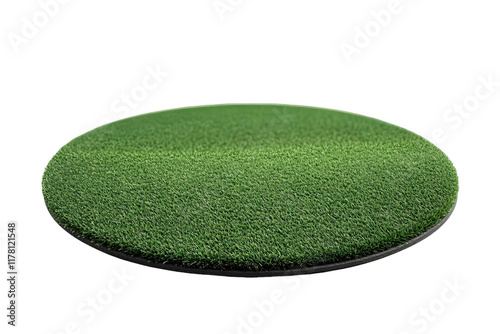 Create Green Grass Circle Mockup, Transparent Background photo