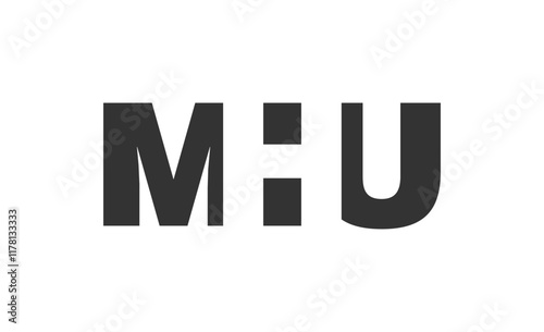 MHU logo design. Initial letter M H U bold font style for tech startups, consulting, corporate branding. Creative company name, headlines typography identity, trendy logotype.