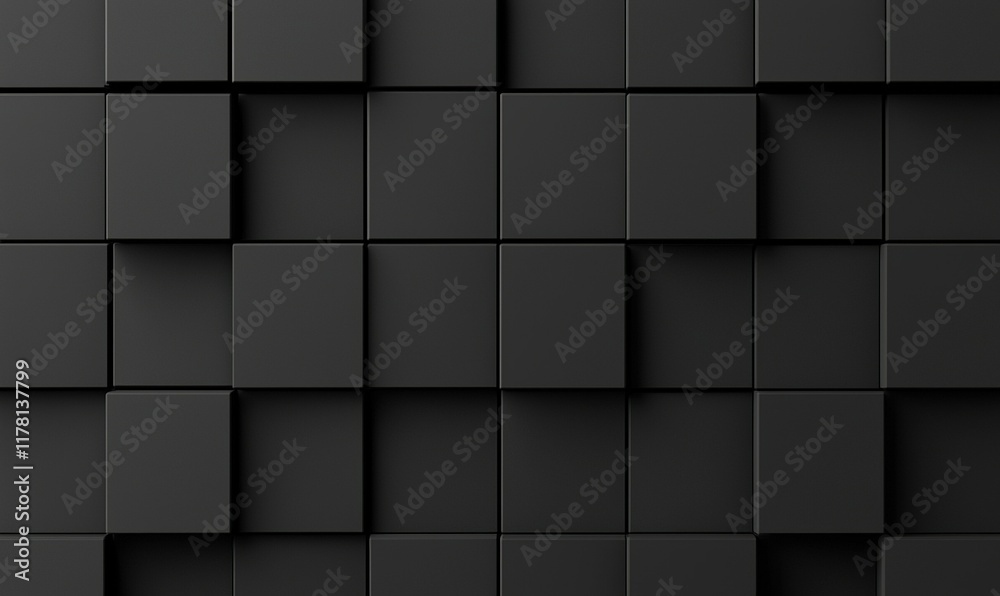 Abstract black cubes background, ideal for dark, modern, minimalist designs. Abstract black cubes background, ideal for dark, modern, minimalist designs.