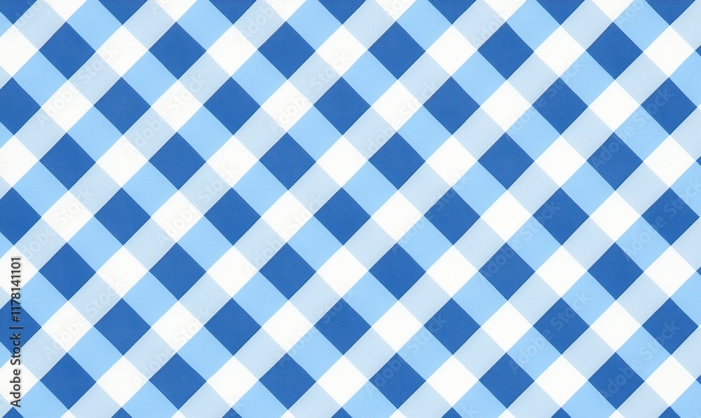 Blue white checkered tablecloth background for picnics, parties, or kitchen designs. Blue white checkered tablecloth background for picnics, parties, or kitchen designs.