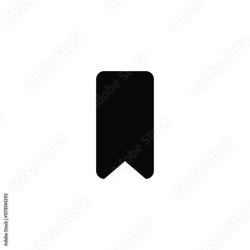 Bookmark icon. Black on white. Black symbol on white background. Flat style. resources graphic element design. Vector illustration with a technology theme and application UI.