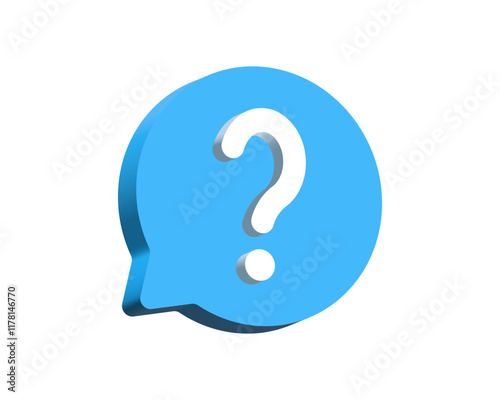3d question mark icon button in speech bubble. faq sign, customer support and support sign or ask and help signs with red question icon symbol - ask bubbles 3d icons - frequently asked questions signs