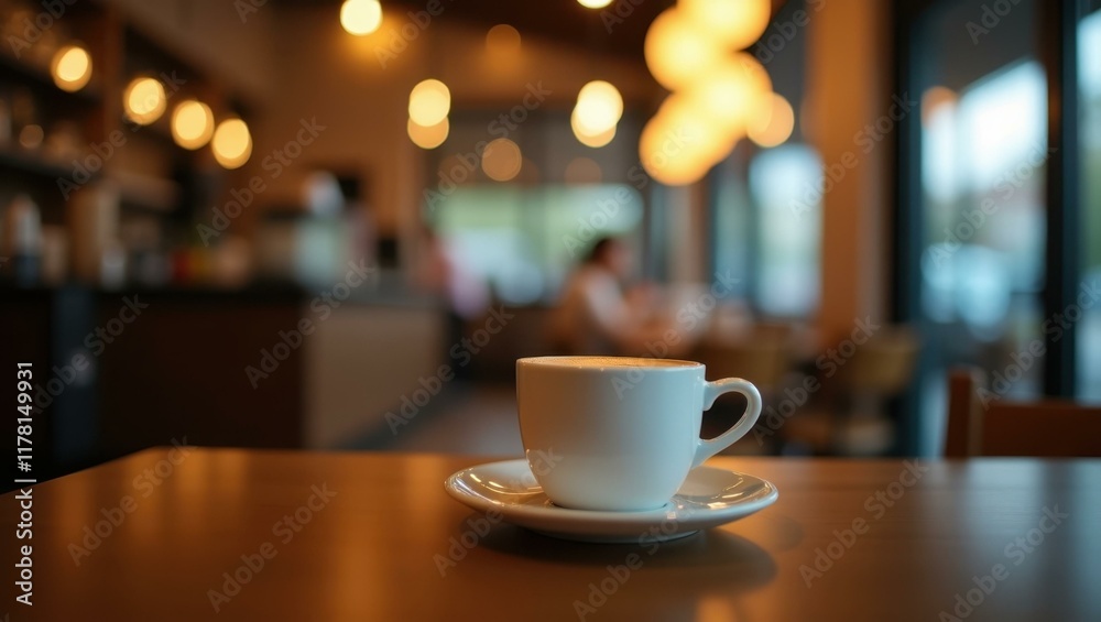 Quiet clinking of ceramic cups underscoring cafe’s cozy buzz, Professional stock photo, AI generated photograph Quiet clinking of ceramic cups underscoring cafe’s cozy buzz, Professional stock photo, AI generated photograph