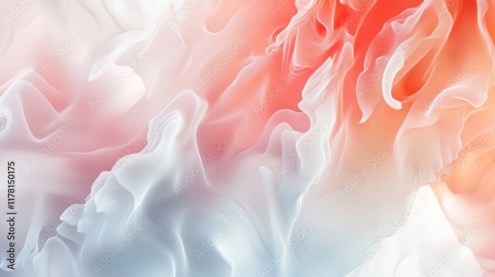 Obraz premium Abstract pastel swirl background with soft, flowing, light colors.
